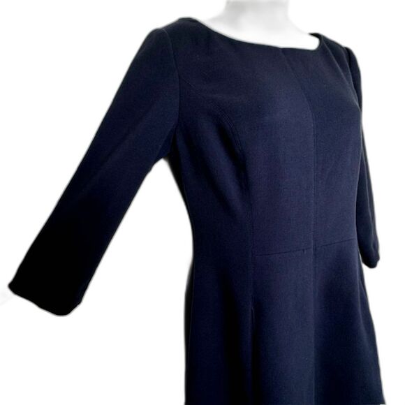 VINCE CAMUTO NAVY BLUE KNIT DRESS BACK ZIPPER SIZE 8 WITH POCKETS - Picture 4 of 11